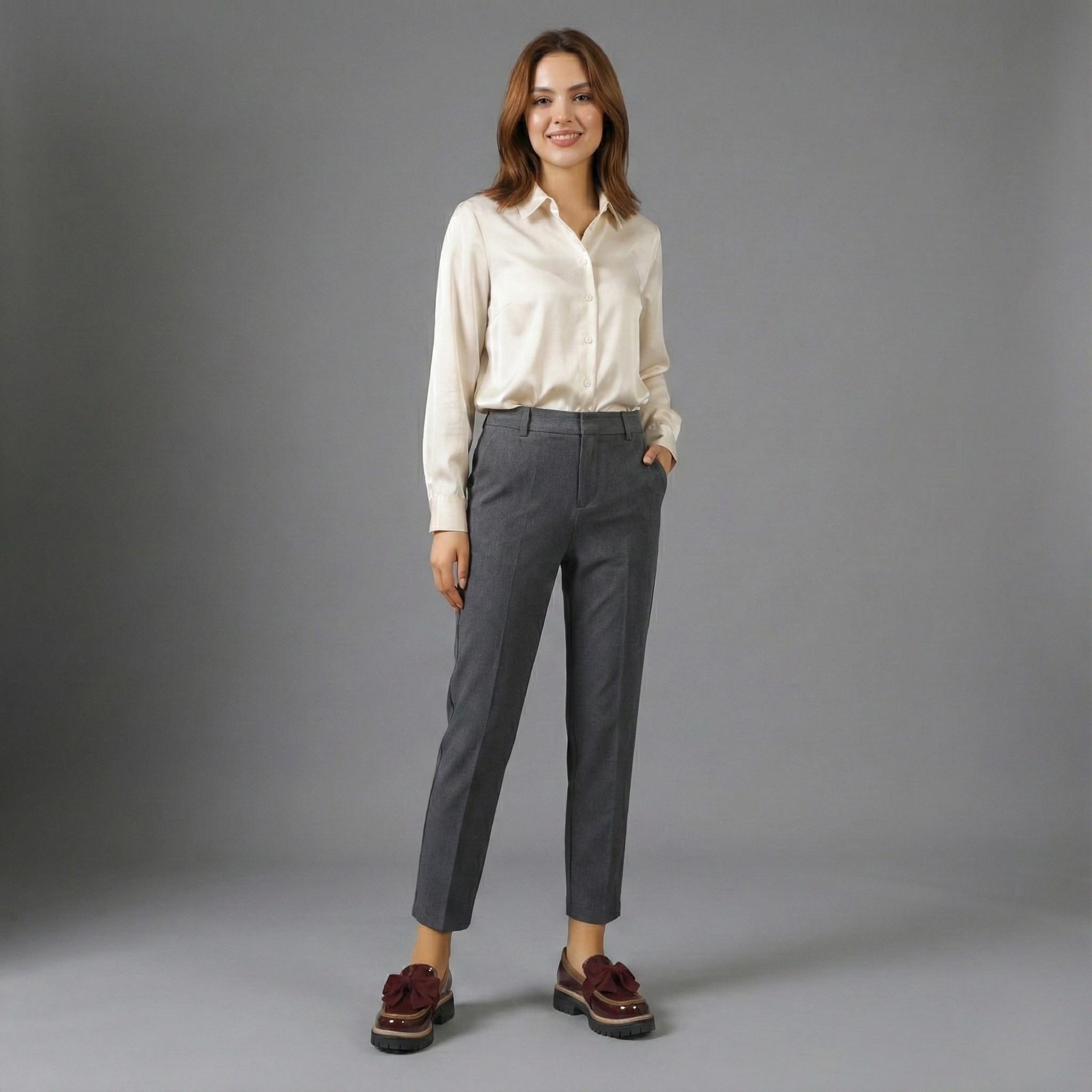 Bowknot Thick-Soled Retro Style Women's Shoes for Casual Wear