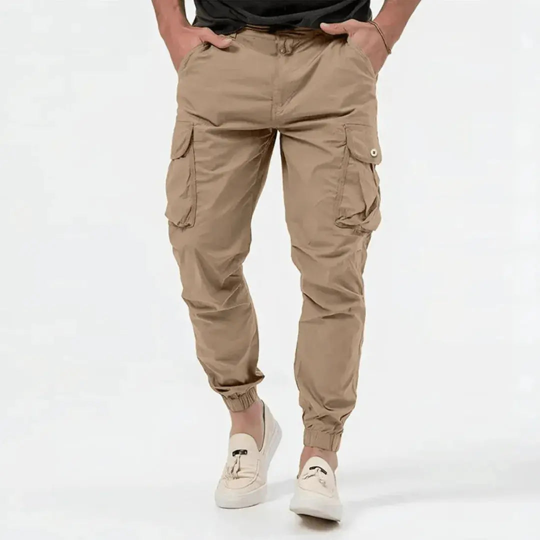 Men's Lightweight Cotton Blend Cargo Joggers for Urban Casual Wear