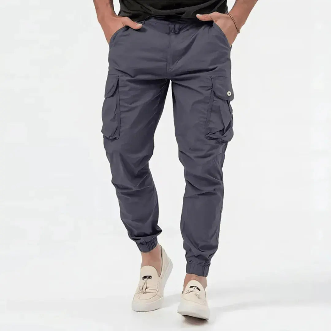 Men's Lightweight Cotton Blend Cargo Joggers for Urban Casual Wear