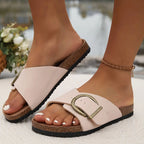 Casual Buckle Sandals for Women - Comfortable Summer Footwear