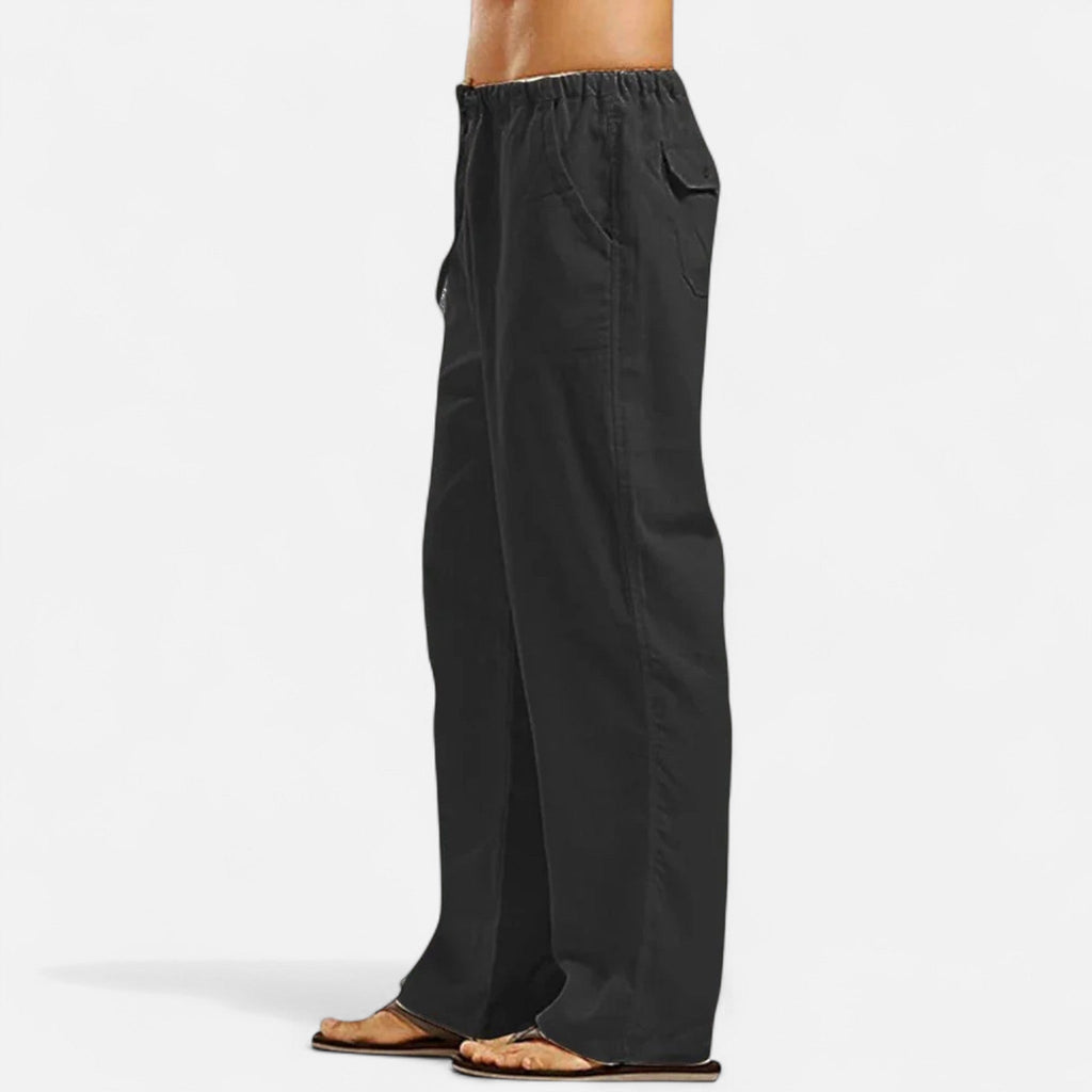 Wide-Leg Men's Trousers | Comfortable Cotton Blend | Casual Everyday Wear