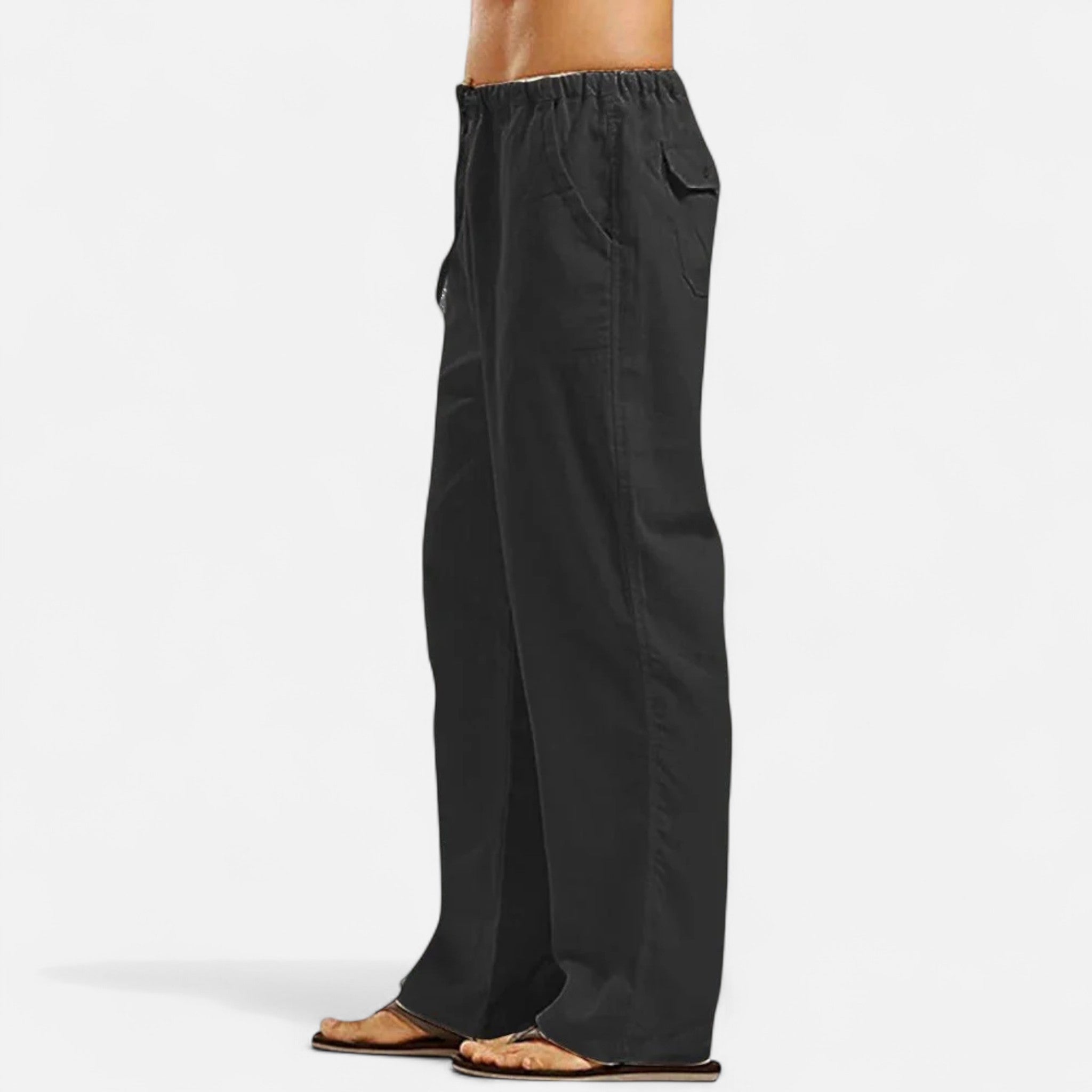 Wide-Leg Men's Trousers | Comfortable Cotton Blend | Casual Everyday Wear