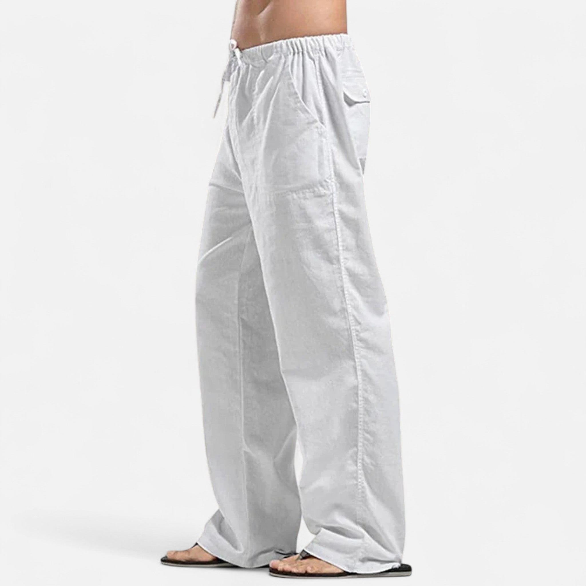 Wide-Leg Men's Trousers | Comfortable Cotton Blend | Casual Everyday Wear