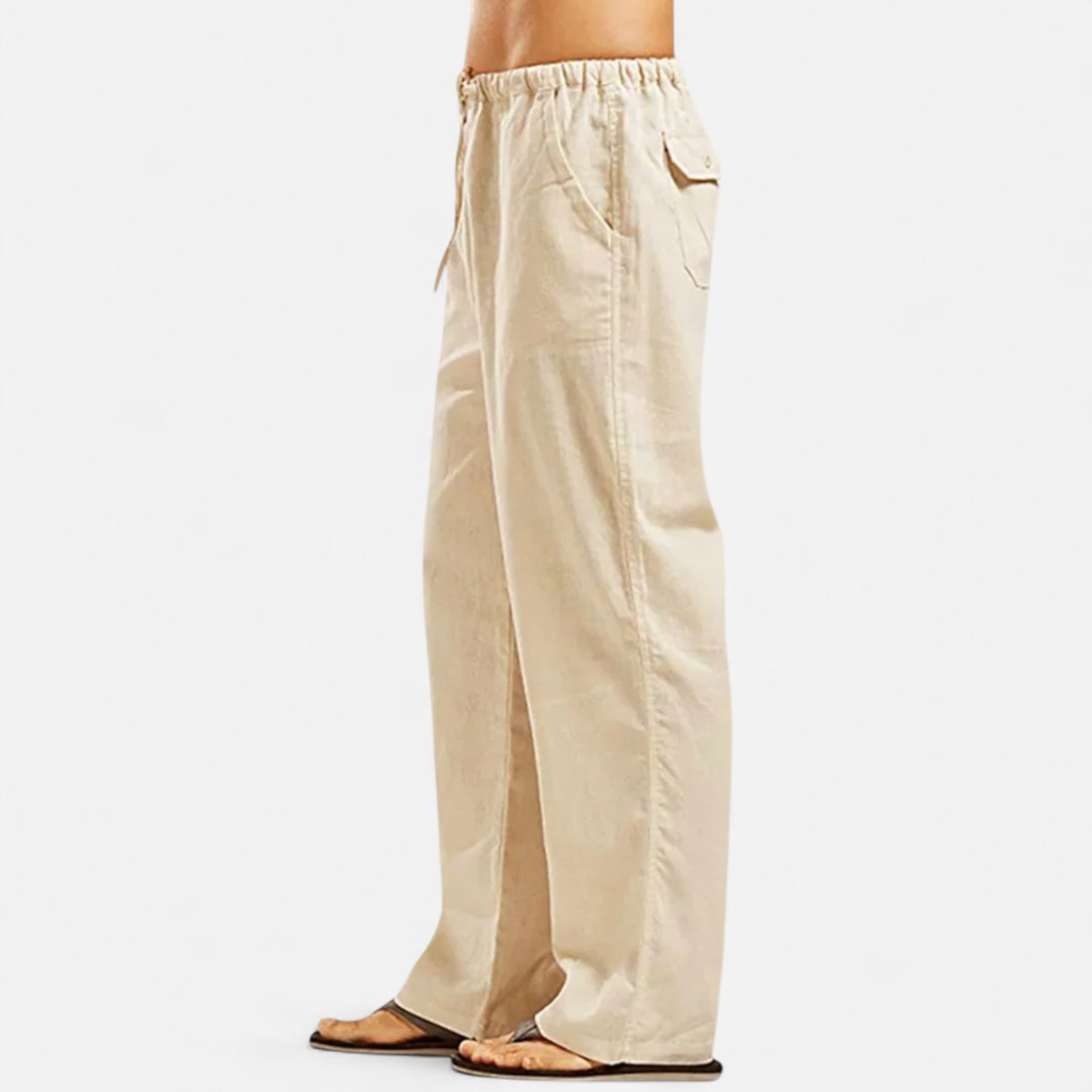 Wide-Leg Men's Trousers | Comfortable Cotton Blend | Casual Everyday Wear