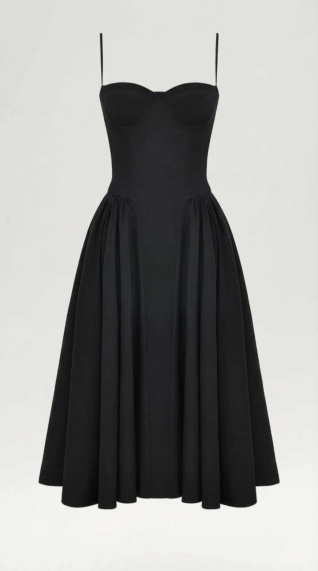 Corset Midi Dress in Elegant Fabric for Formal Events and Special Occasions