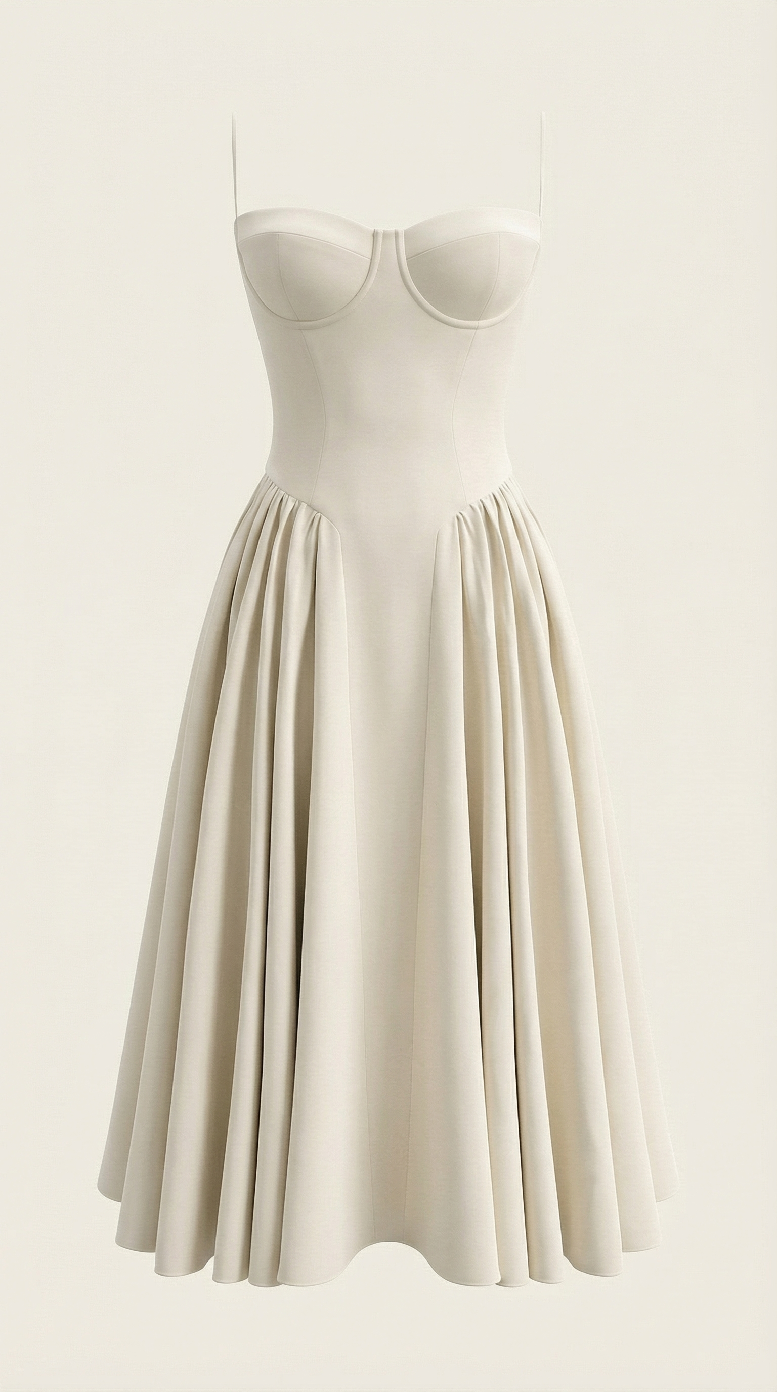 Corset Midi Dress in Elegant Fabric for Formal Events and Special Occasions