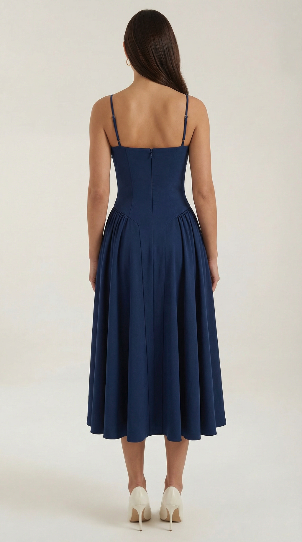 Corset Midi Dress in Elegant Fabric for Formal Events and Special Occasions