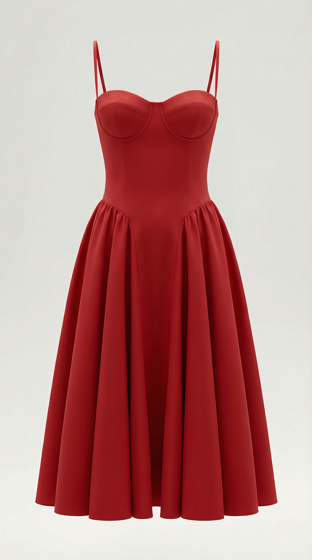 Corset Midi Dress in Elegant Fabric for Formal Events and Special Occasions