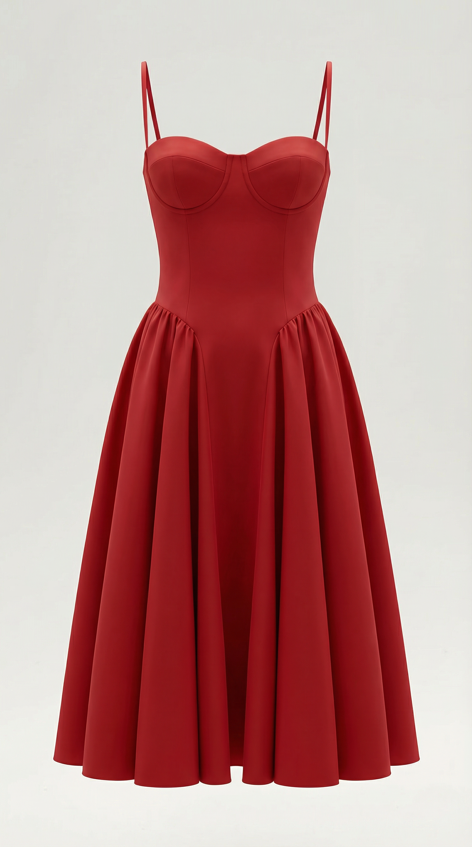 Corset Midi Dress in Elegant Fabric for Formal Events and Special Occasions