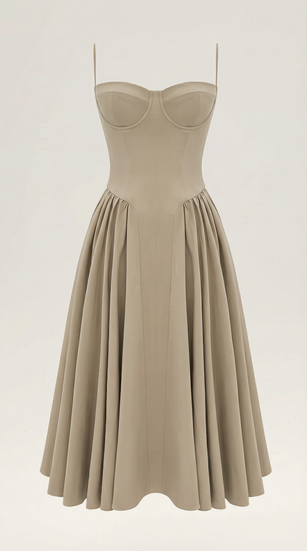 Corset Midi Dress in Elegant Fabric for Formal Events and Special Occasions