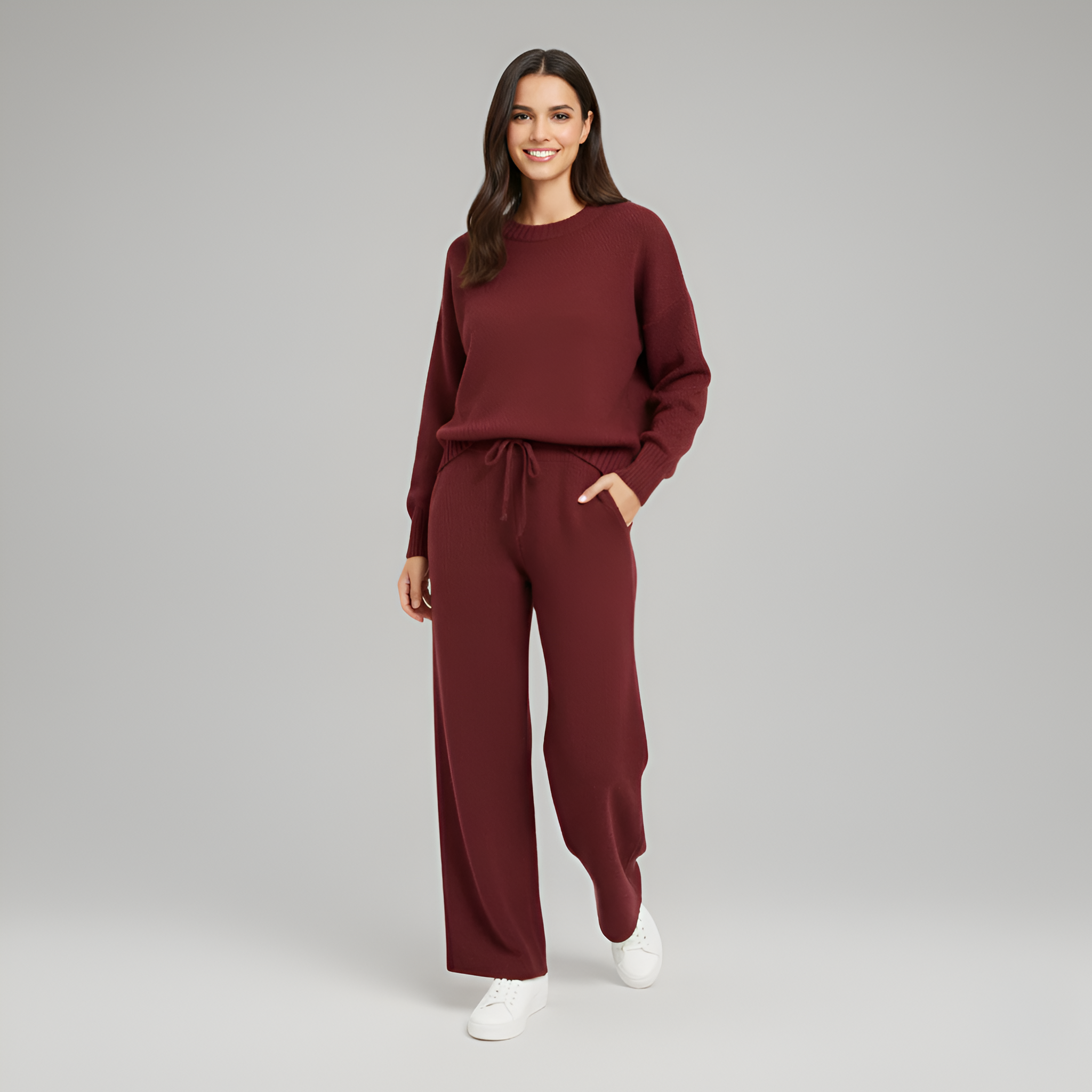 Soft Knit Loungewear Set for Women - Comfortable Casual Home Outfit
