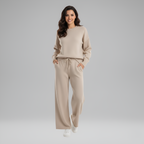 Soft Knit Loungewear Set for Women - Comfortable Casual Home Outfit