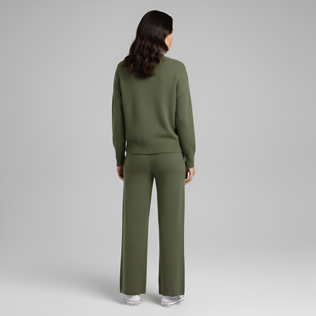 Soft Knit Loungewear Set for Women - Comfortable Casual Home Outfit