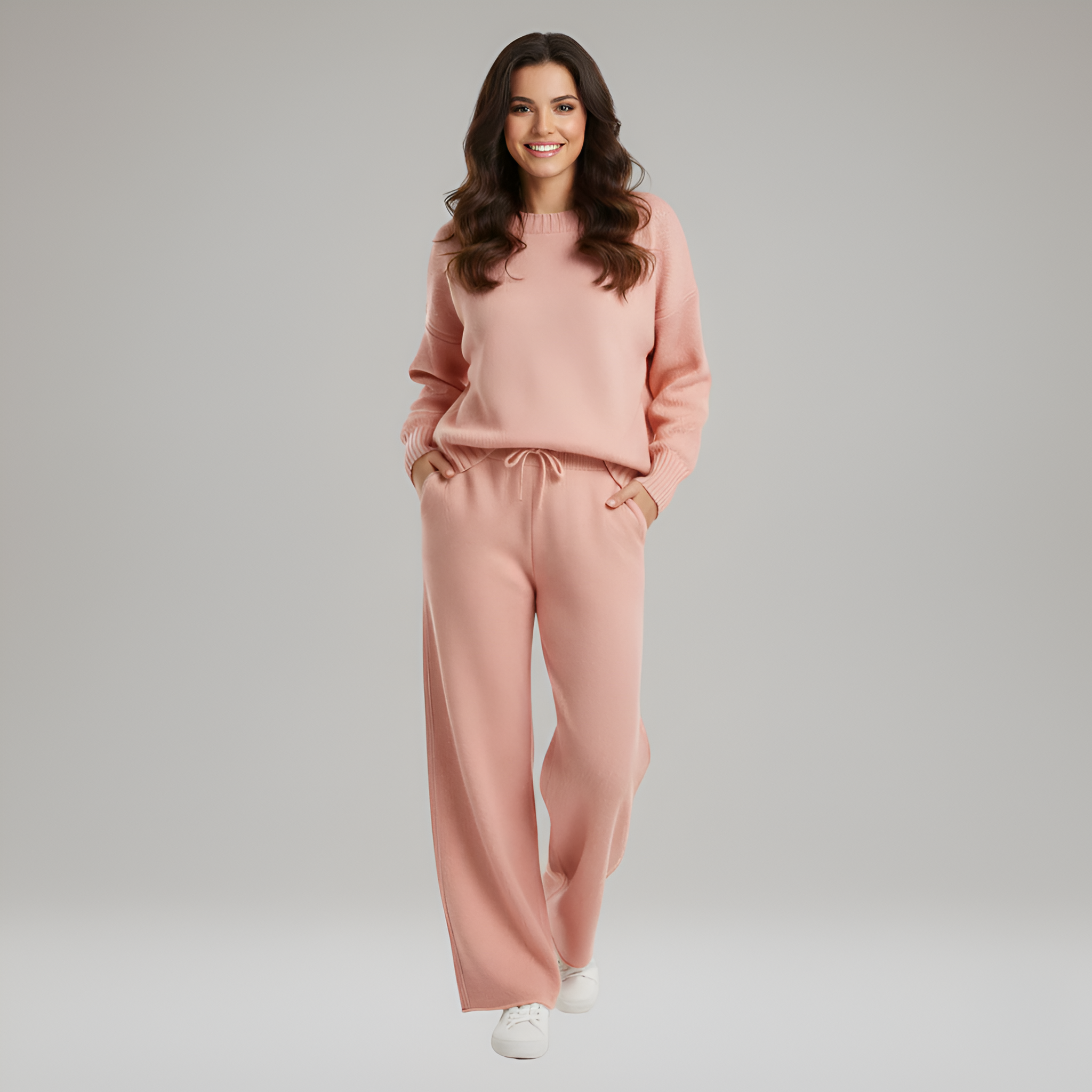 Soft Knit Loungewear Set for Women - Comfortable Casual Home Outfit