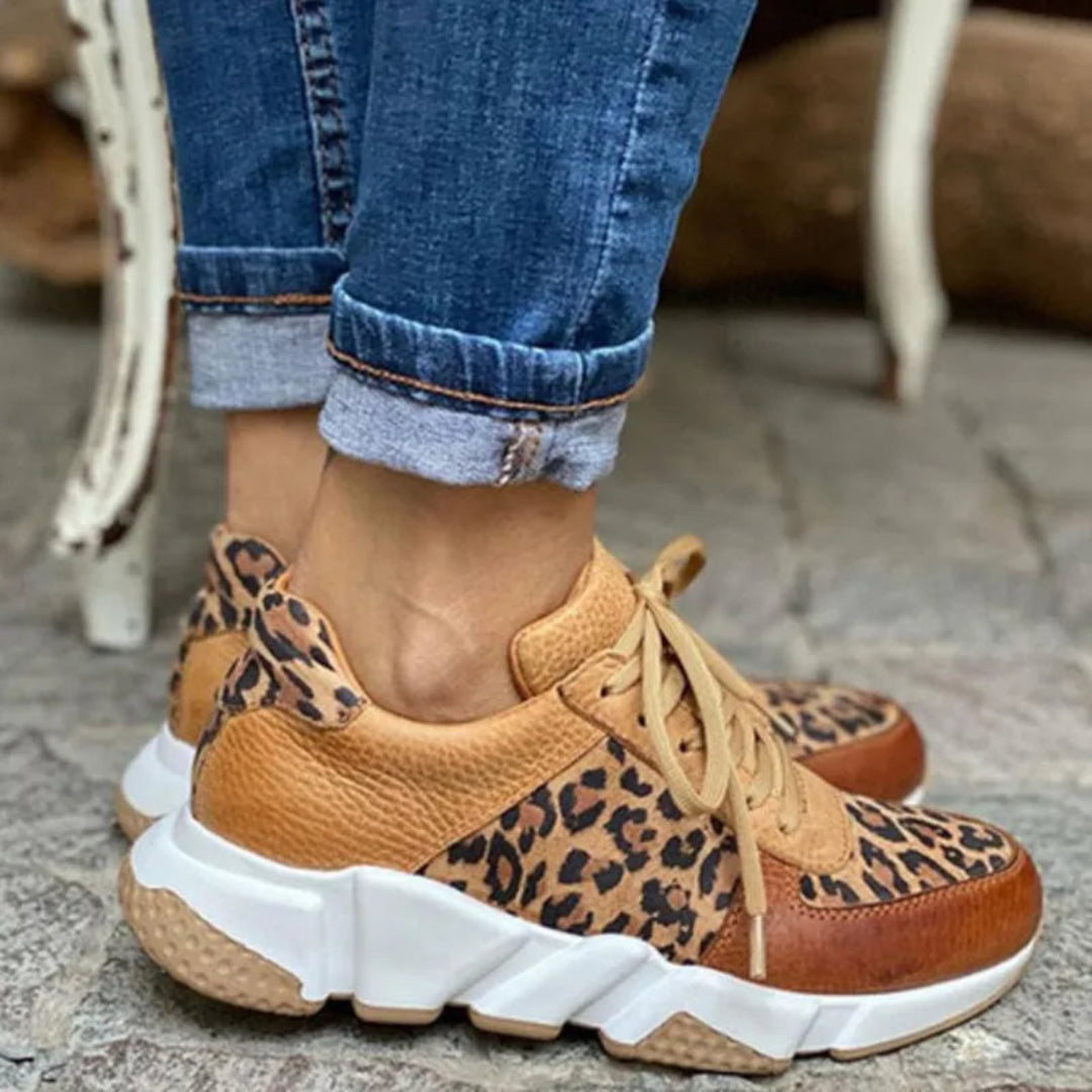 Leopard Print Casual Sneakers for Women - Stylish Everyday Footwear