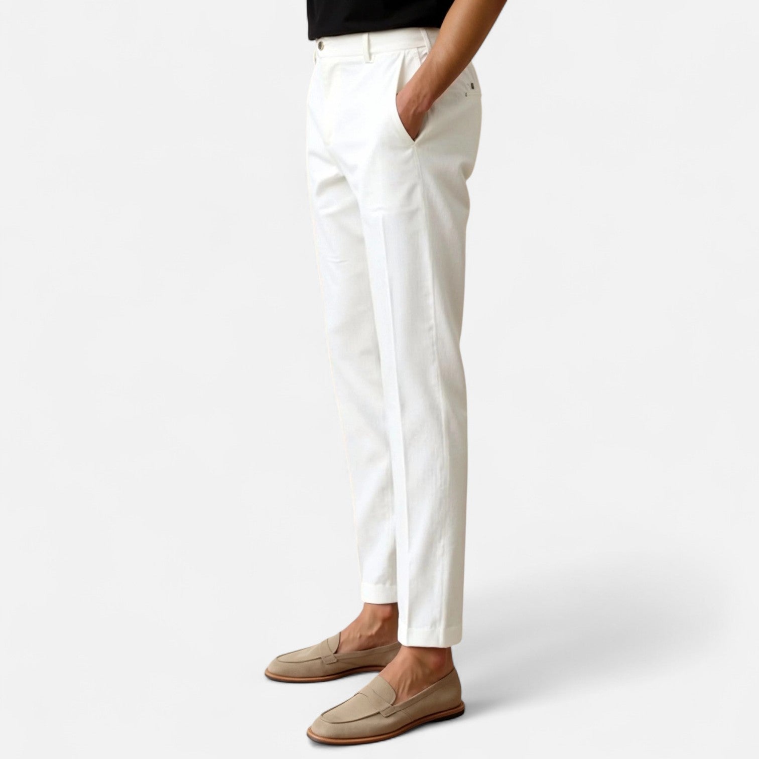 Men's Chino Pants - Cotton Blend - Straight Leg - Casual Trousers for Daily Wear