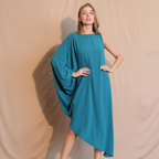 One-Sleeve Matte Crepe Dress - Elegant Evening Wear for Cocktail Parties
