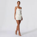 Ruched Corset Mini Dress - Elegant Evening Wear for Parties and Events