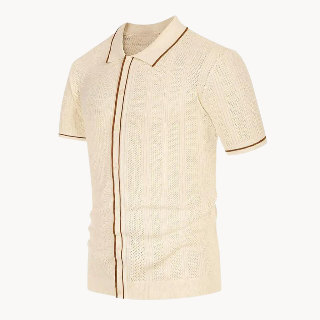 Lightweight Short Sleeve Polo Shirt - Soft Fabric Casual Wear for Men