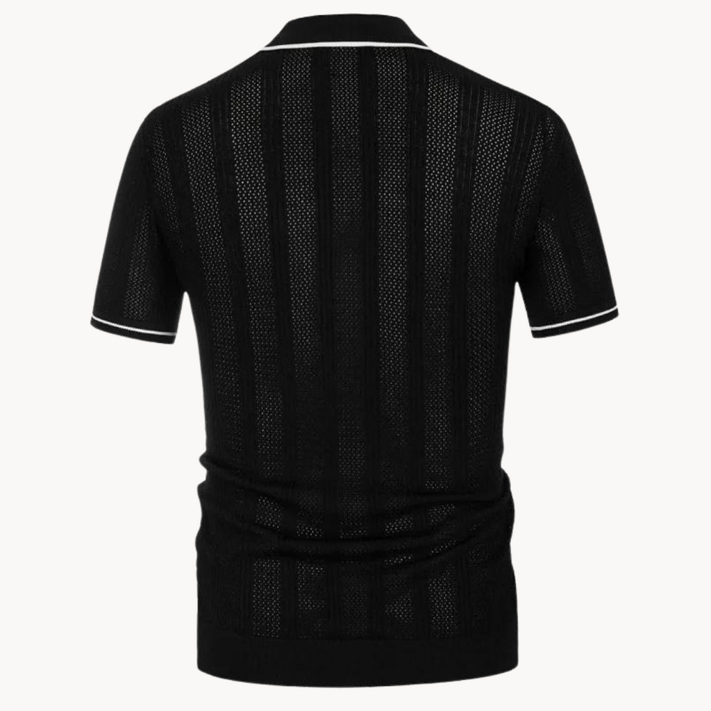 Lightweight Short Sleeve Polo Shirt - Soft Fabric Casual Wear for Men