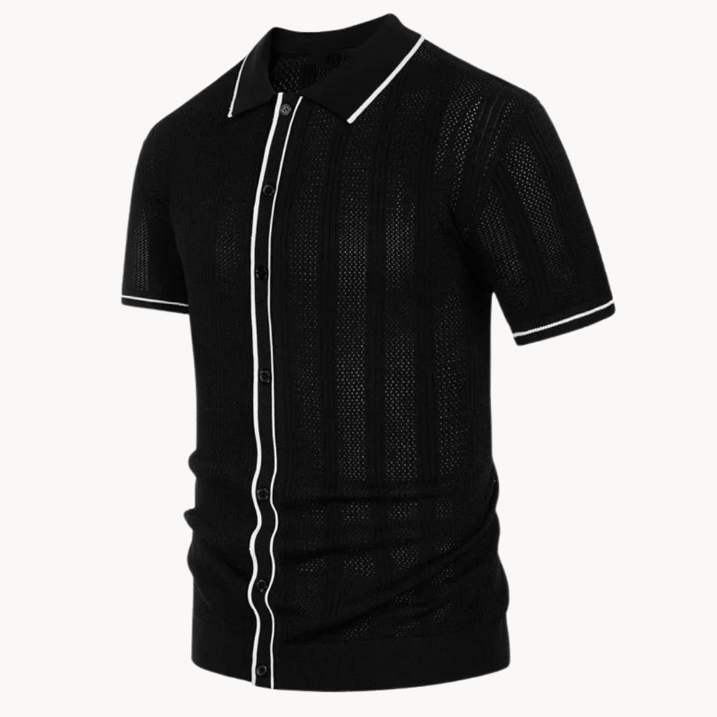 Lightweight Short Sleeve Polo Shirt - Soft Fabric Casual Wear for Men