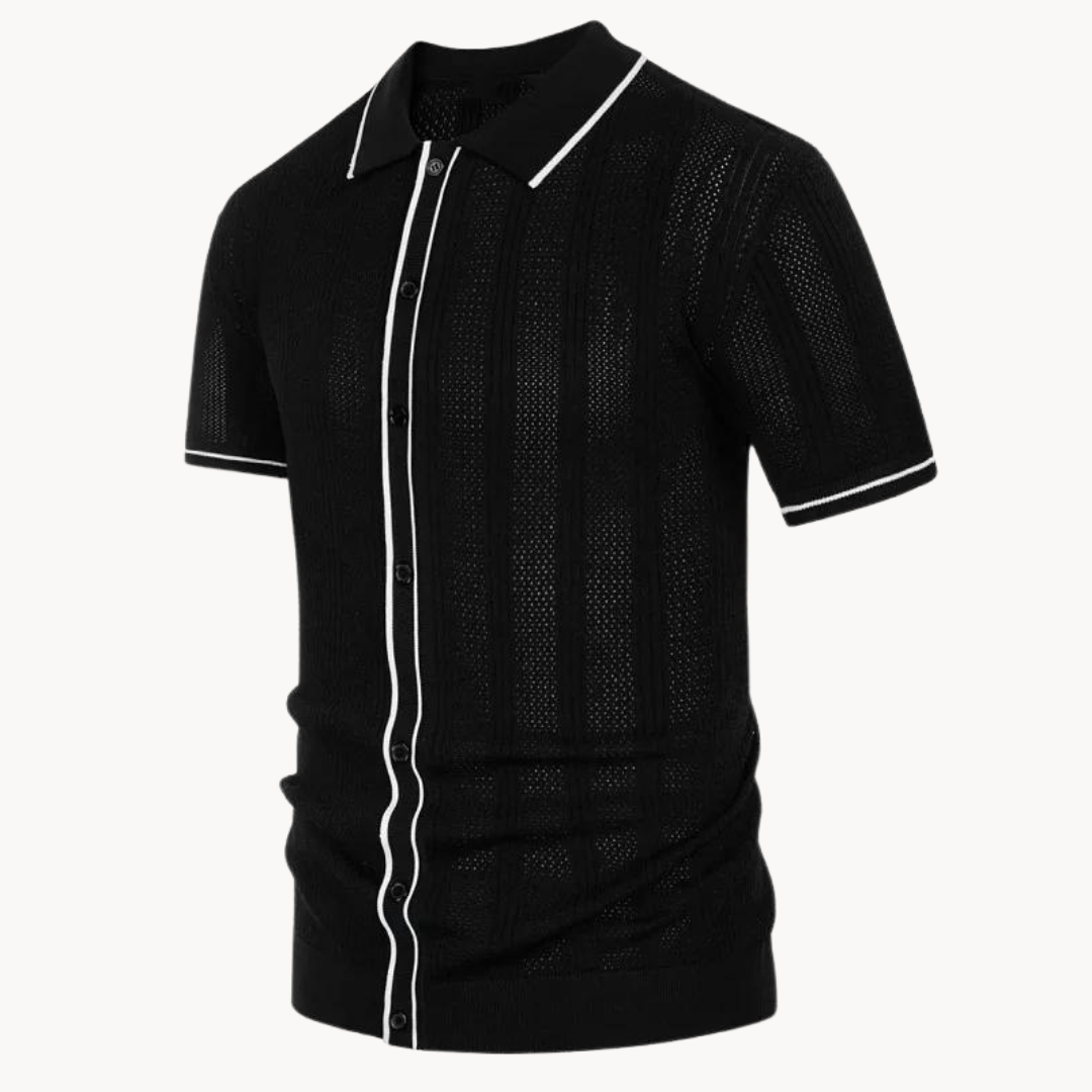 Lightweight Short Sleeve Polo Shirt - Soft Fabric Casual Wear for Men