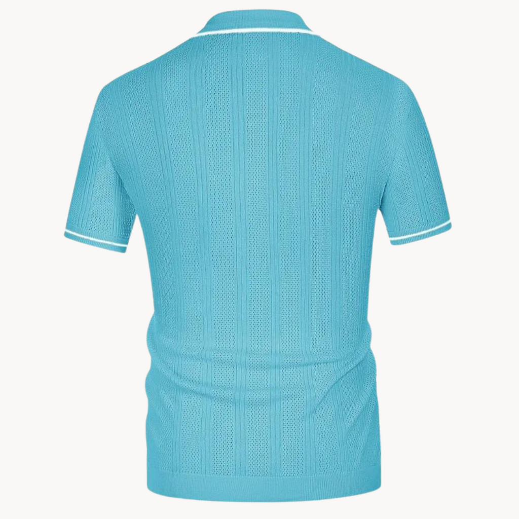 Lightweight Short Sleeve Polo Shirt - Soft Fabric Casual Wear for Men