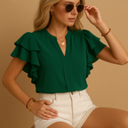 Sleeveless Women's Blouse | Lightweight Fabric | Elegant Dressy Top for Events