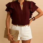 Sleeveless Women's Blouse | Lightweight Fabric | Elegant Dressy Top for Events