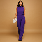 Sleeveless Halter Jumpsuit for Women | Lightweight Fabric | Casual or Formal Wear