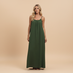 Lightweight Cotton Spaghetti Strap Dress - Loose Fit Casual Summer Wear