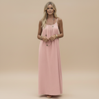 Lightweight Cotton Spaghetti Strap Dress - Loose Fit Casual Summer Wear