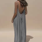 Lightweight Cotton Spaghetti Strap Dress - Loose Fit Casual Summer Wear