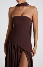 Strapless Lightweight Maxi Dress for Summer Events and Casual Outings