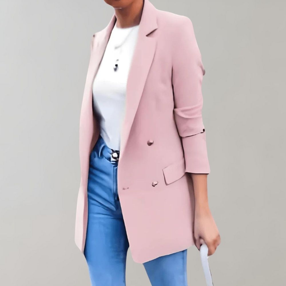 Women's Tailored Blazer - Lightweight Fabric - Elegant Fit - Office & Casual Wear