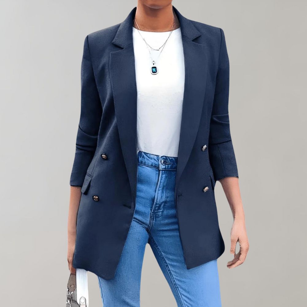 Women's Tailored Blazer - Lightweight Fabric - Elegant Fit - Office & Casual Wear