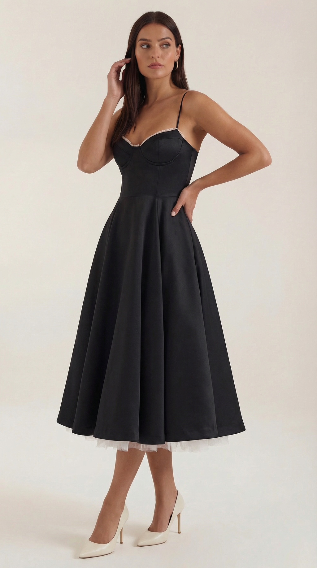 Tulle Midi Dress with Isolde Design for Elegant Events and Special Occasions