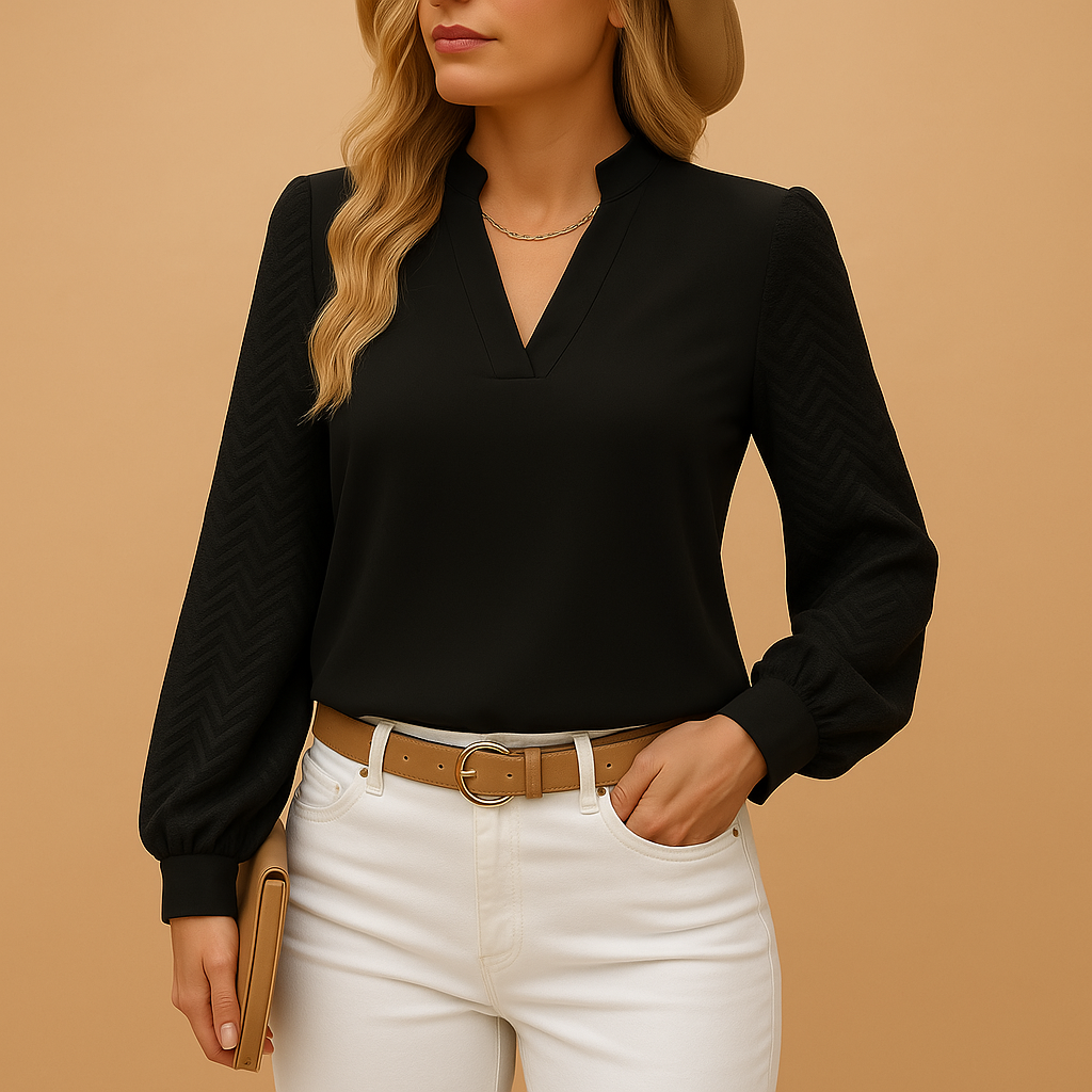 V-neck Women's Top | Lightweight Fabric | Elegant Casual or Dressy Wear
