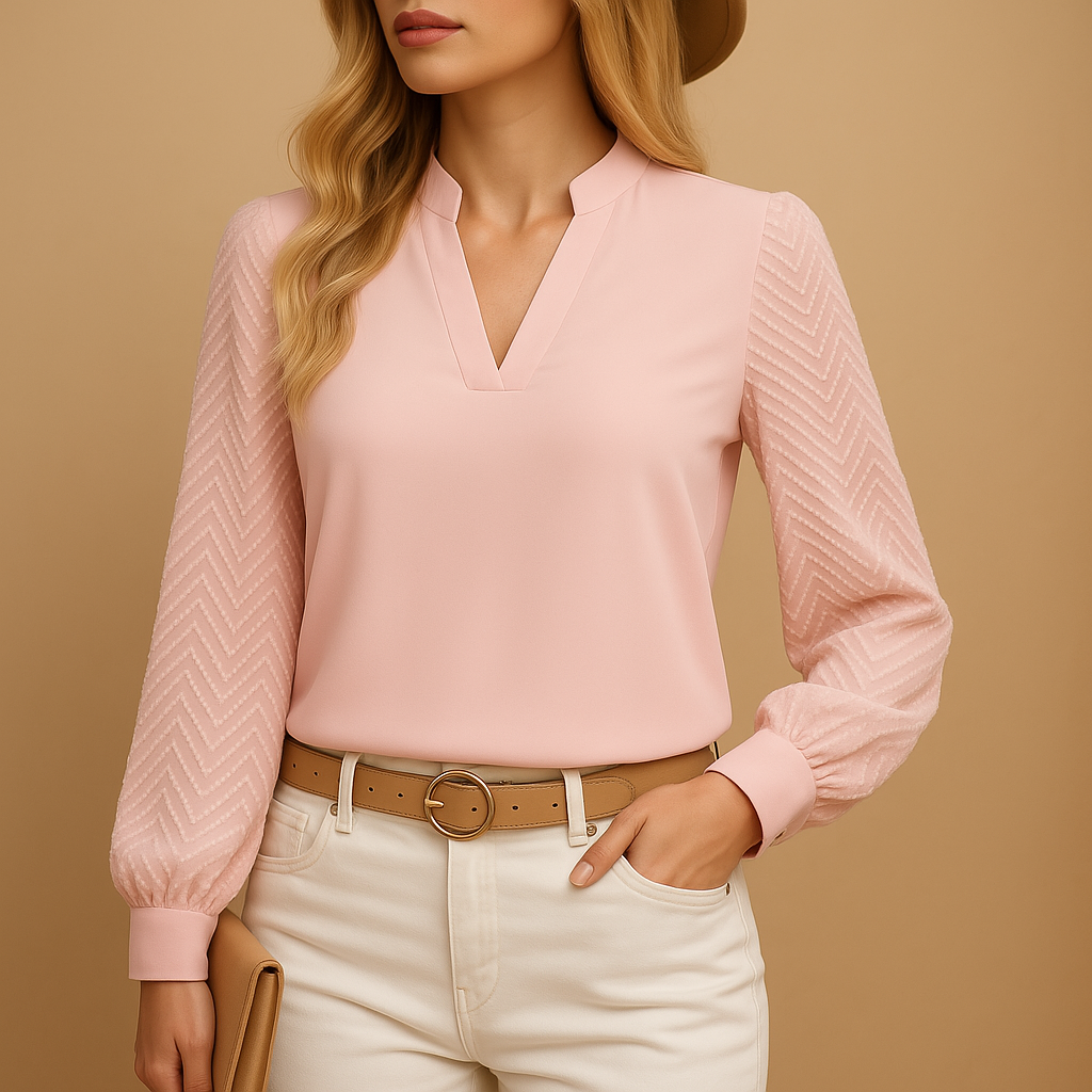 V-neck Women's Top | Lightweight Fabric | Elegant Casual or Dressy Wear
