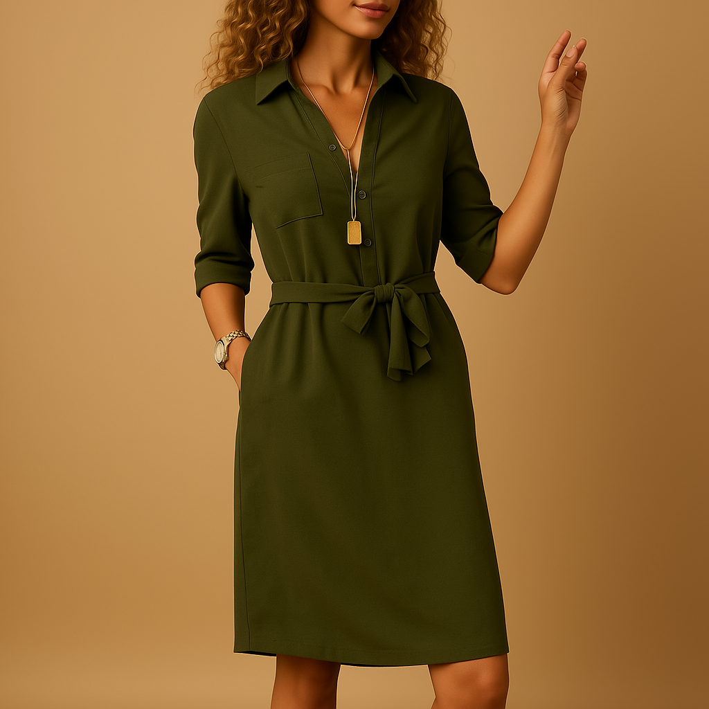 Women's Midi Dress - Soft Fabric, Flattering Fit, Casual Work & Evening Wear