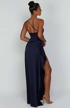 Satin Evening Dress for Women - Elegant Formal Wear for Special Occasions