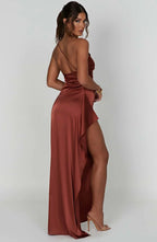 Satin Evening Dress for Women - Elegant Formal Wear for Special Occasions