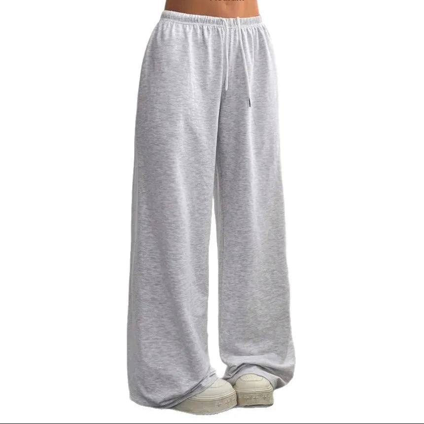 Women's Wide Leg Jogger Trousers - Soft Fabric for Casual Everyday Wear