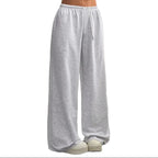 Women's Wide Leg Jogger Trousers - Soft Fabric for Casual Everyday Wear