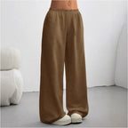 Women's Wide Leg Jogger Trousers - Soft Fabric for Casual Everyday Wear